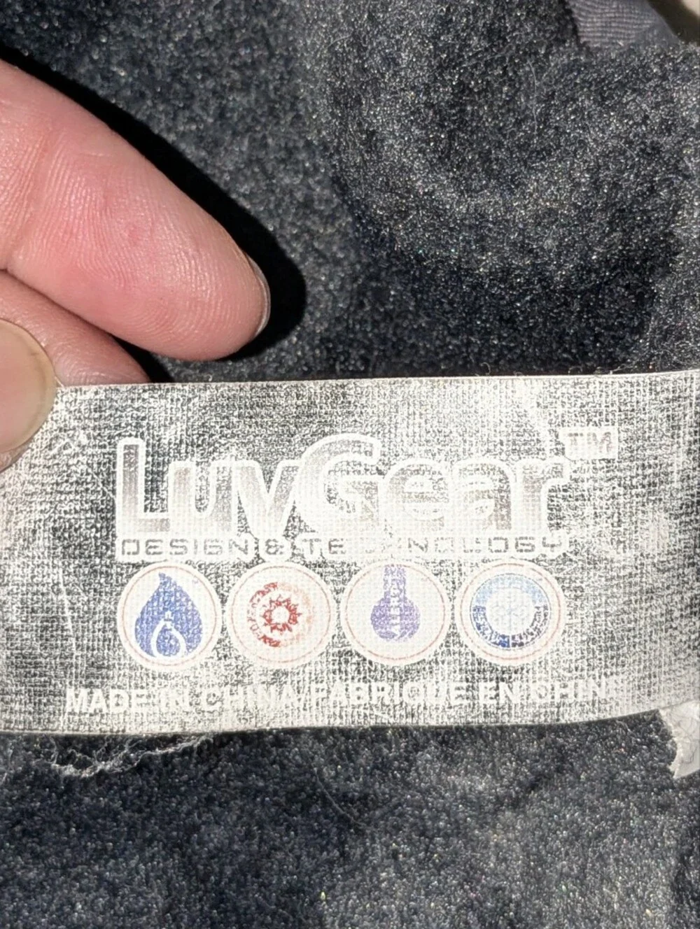 LuvGear Hooded Puffer Dog Jacket Grey White Moose